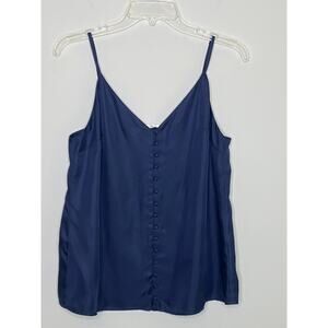 Suistudio Athens Women Camisole Top Sz L Button Silk Old Money Layering Minimal